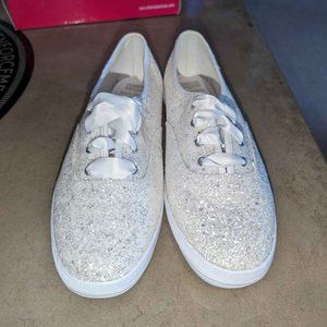 Keds x Kate Spade Celebration Shoes - Size 9.5 - White Glitter